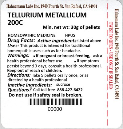 Tellurium Metallicum 200C 30g - Tellurium Metallicum 200C 30g